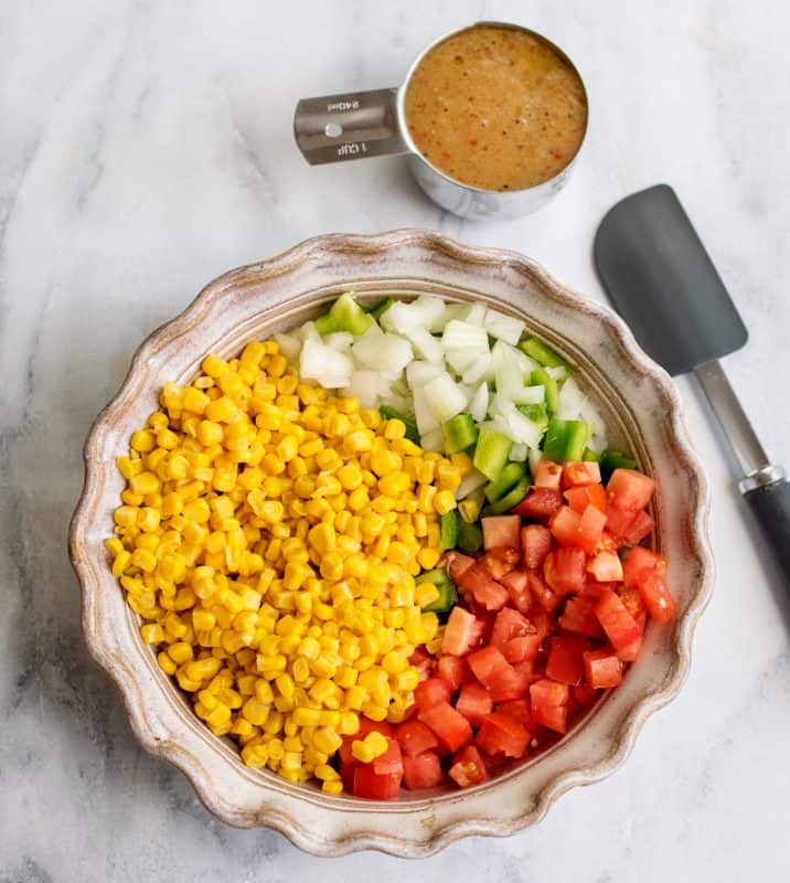 Place all vegetables in a large bowl.