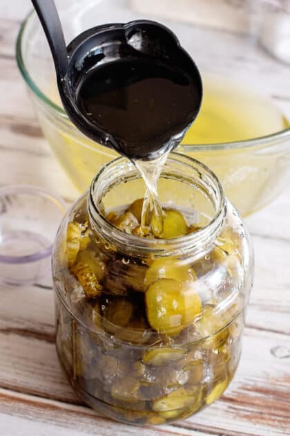 Return pickles and juice to jar.