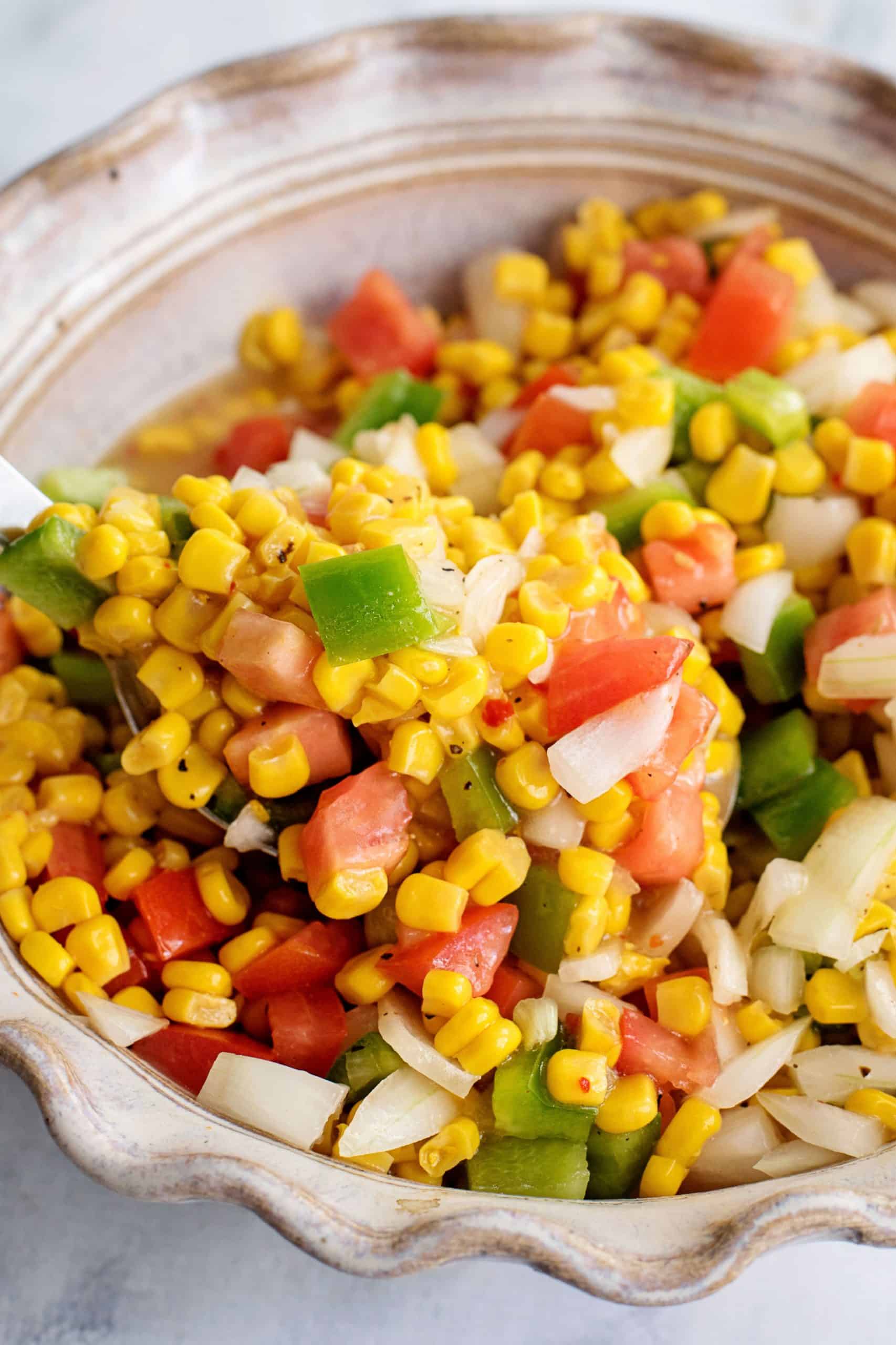 Serving Summer Corn Salad