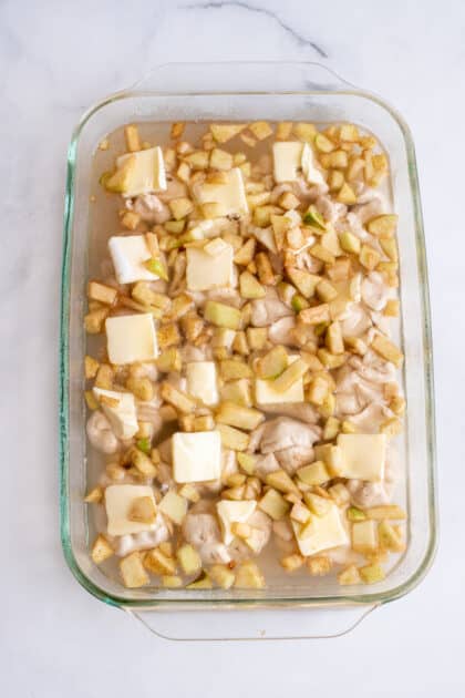 Apple dumplings ready to be baked.