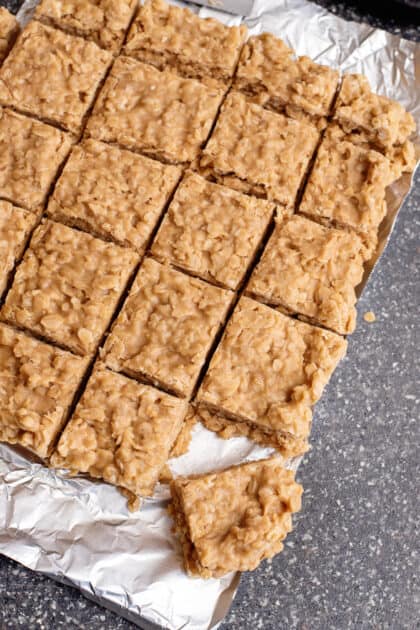 Cut cookie bars.