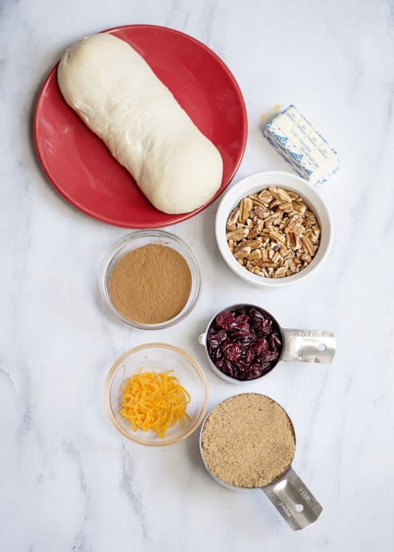 Ingredients for Harvest Stuffed Cinnamon Rolls