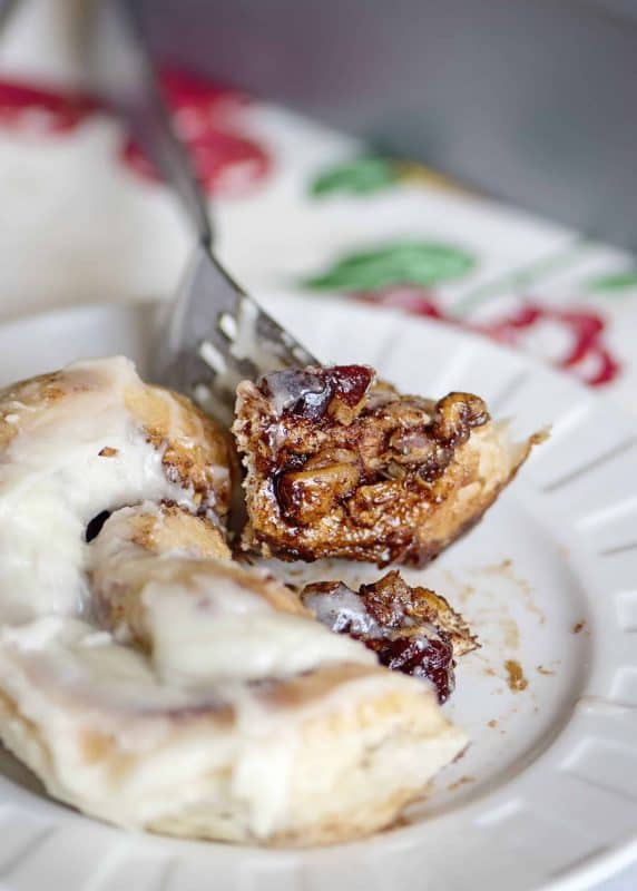 Close-up of Stuffed Cinnamon Rolls