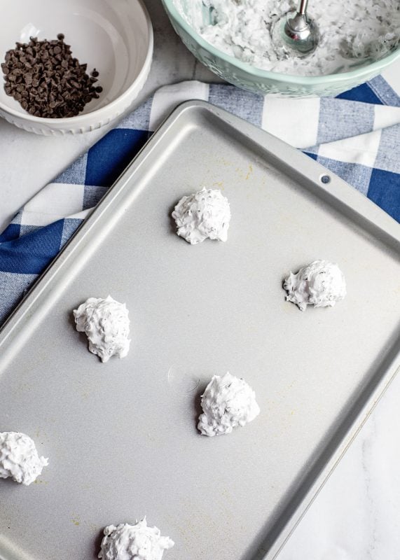 cookie dough on baking sheet