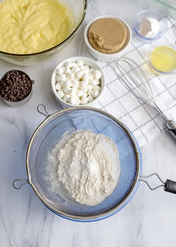 Stir together flour, baking powder, and salt in separate bowl.