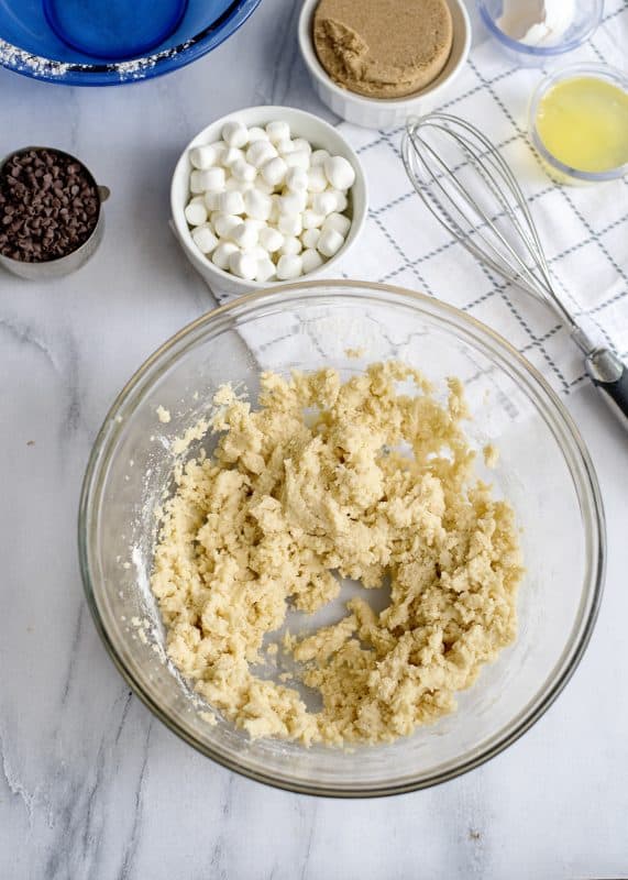 Mix together until you have your cookie dough.
