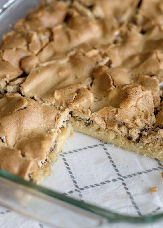 Cut Mud Hens into cookie bars.