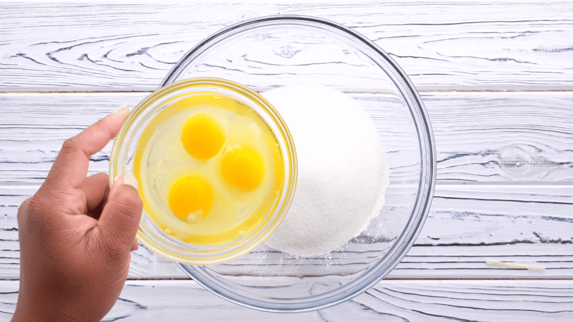 Add eggs to mixing bowl.