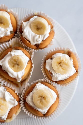 Frozen banana pudding cups