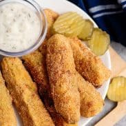 Fried Pickles and dip