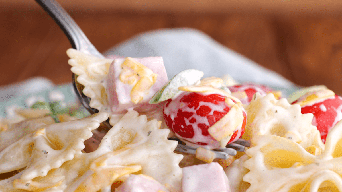 Ham Pasta Salad With Ranch Dressing