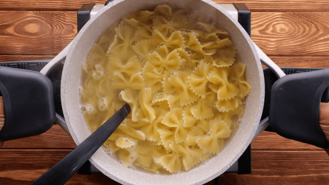 Boil pasta.