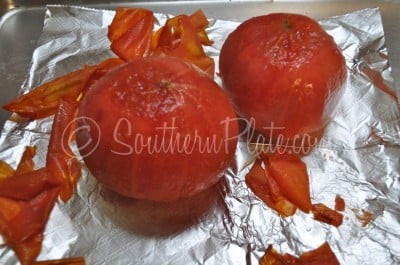 Peeled tomatoes.