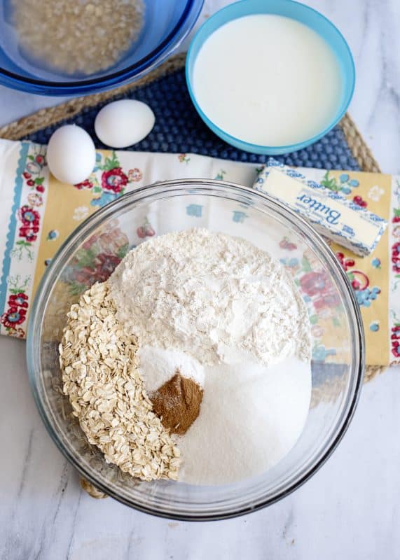 Place remaining dry ingredients in a large bowl.