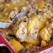 BAked Peach Oatmeal Pudding