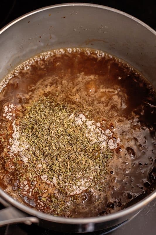 Place soup, gravy, and seasoning in same saucepot.