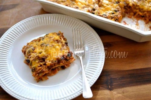 Slice of Tex-Mex lasagna