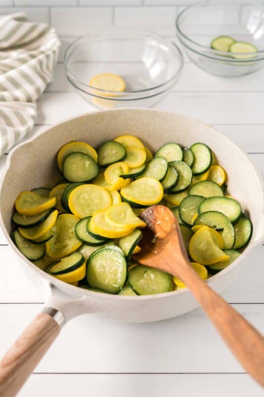 Cooking the simple zucchini and squash recipe