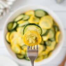 Fork of zucchini and squash.