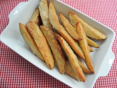Bowl of parmesan oven fries.