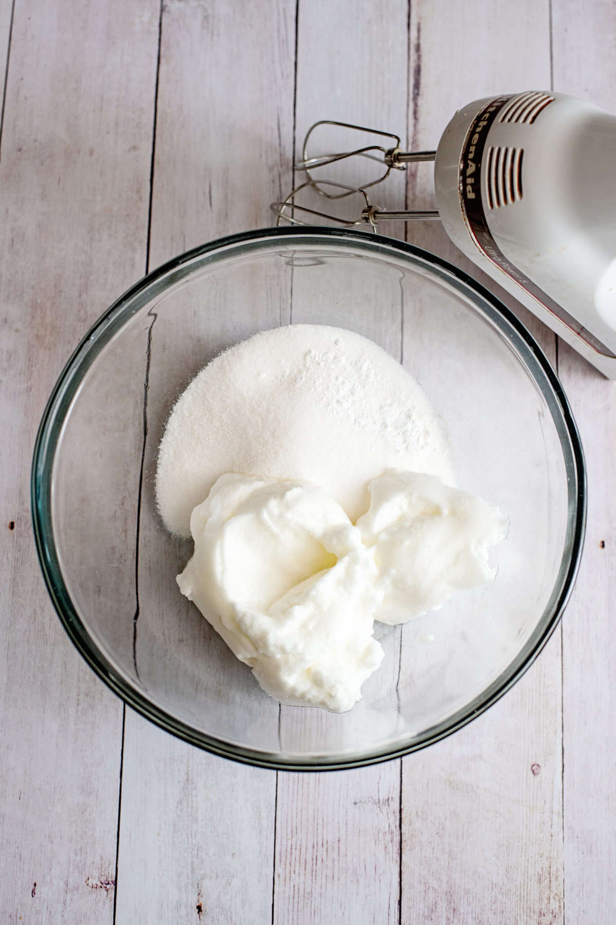 egg whites with sugar and baking powder
