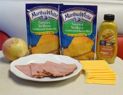 Ingredients for Jiffy cornbread casserole.