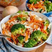Crunchy refrigerator salad in a salad bowl.