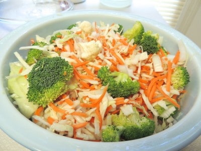 Crunchy Refrigerator Salad - keeps for up to a week in the fridge! 