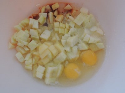 Amazing Apple Bread ingredients in bowl