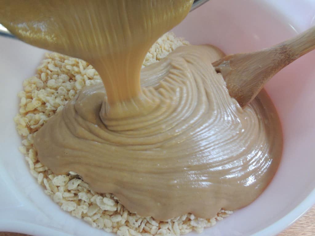 Fudgey Peanut Butter Rice Crispy Bars