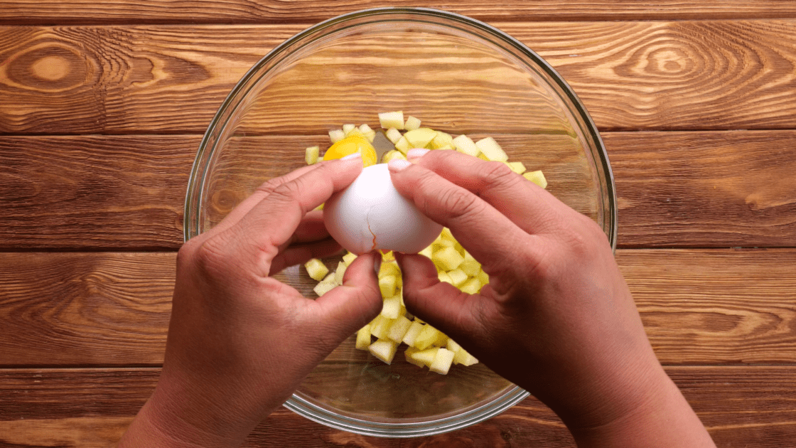 Add eggs to mixing bowl.