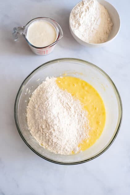 Sift flour into bowl.
