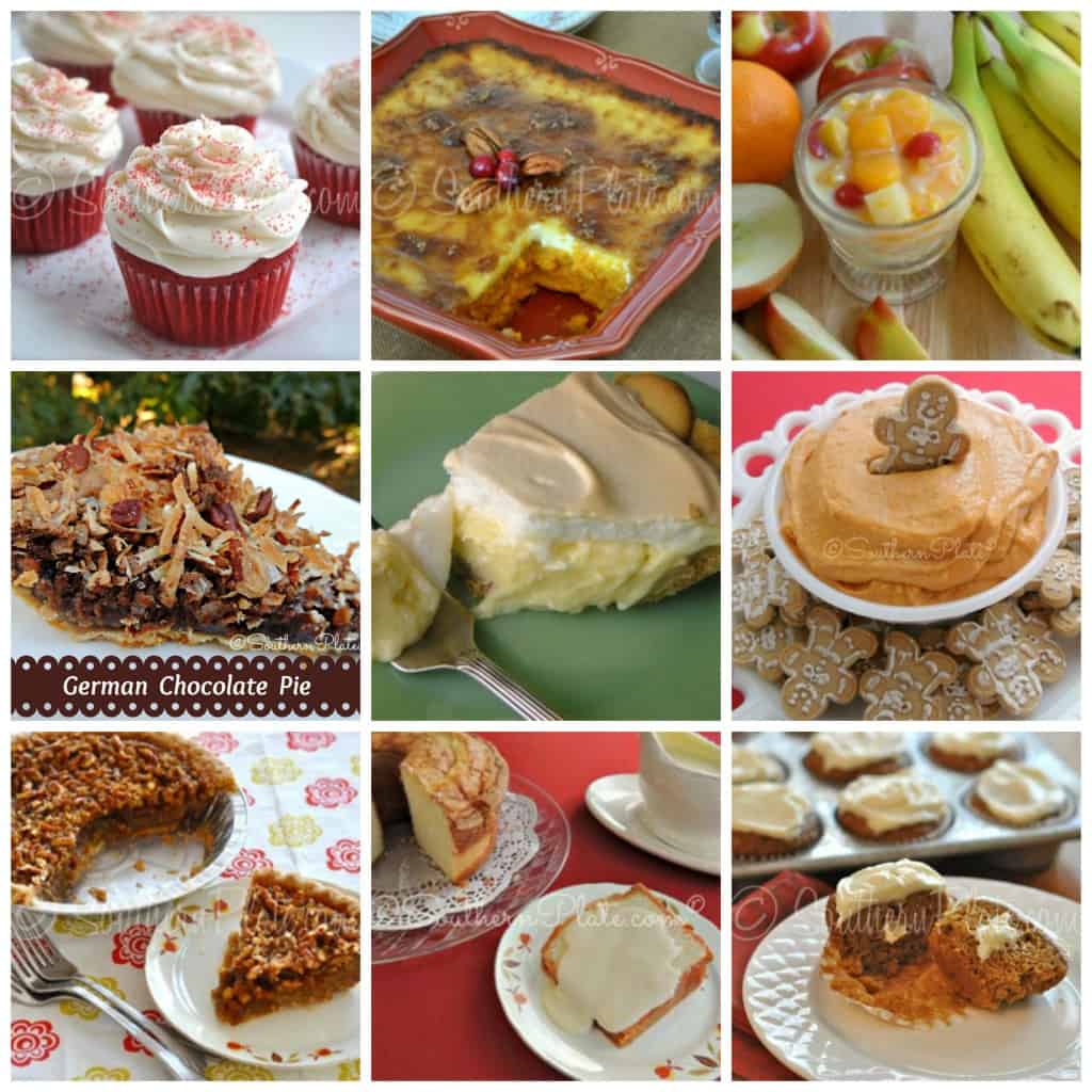 dessert collage