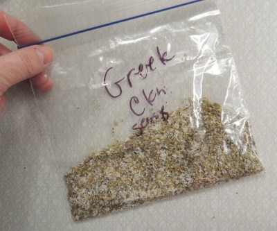 Make a double batch of seasoning and save in a ziplock bag for later.