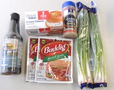 Ingredients for cold Reuben dip.