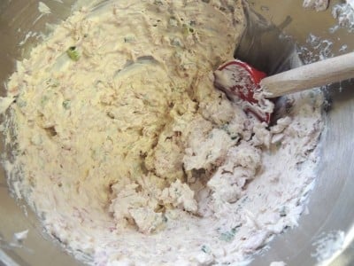 Mix ingredients together.