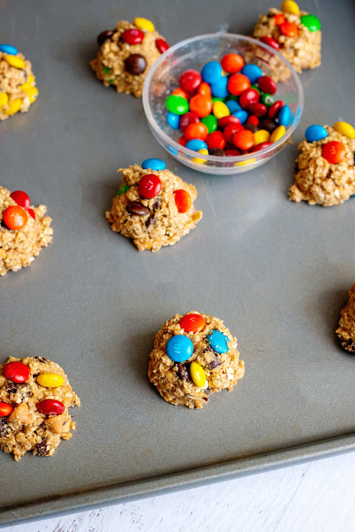 add M&Ms on top