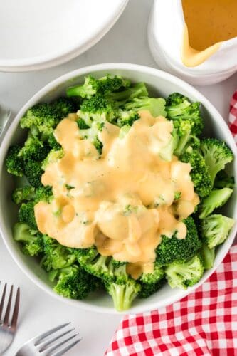 Broccoli with Cheese Sauce - Southern Plate