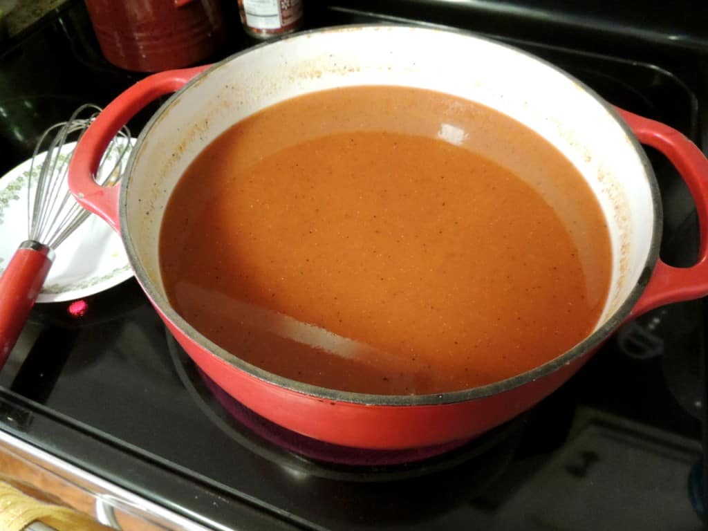 Christy's Number 5 BBQ Sauce Completely smooth and mixed wet ingredients for easy BBQ sauce