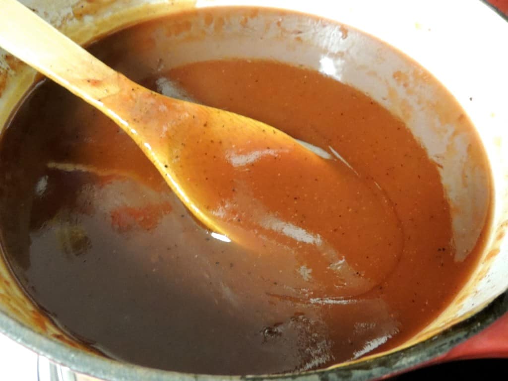 Christy's Number 5 BBQ Sauce Completed and thickened easy BBQ sauce
