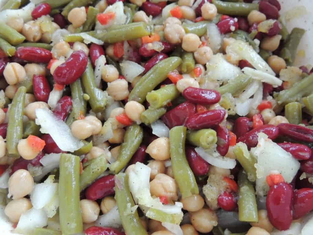 Close-up of our 3 Bean Salad recipe