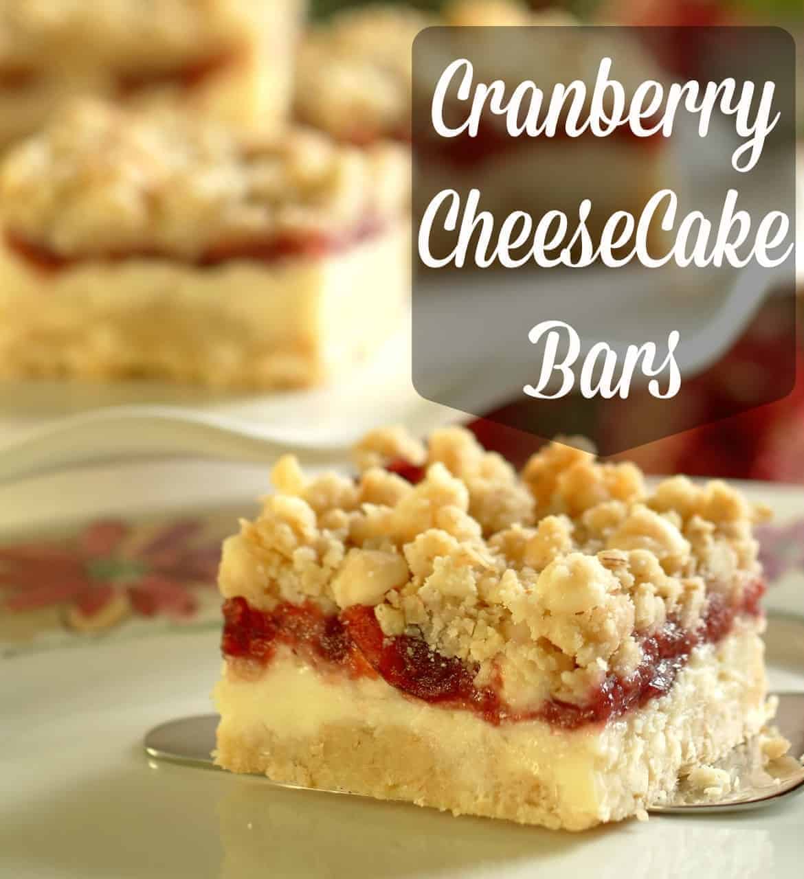 Cranberry Cheesecake Bars