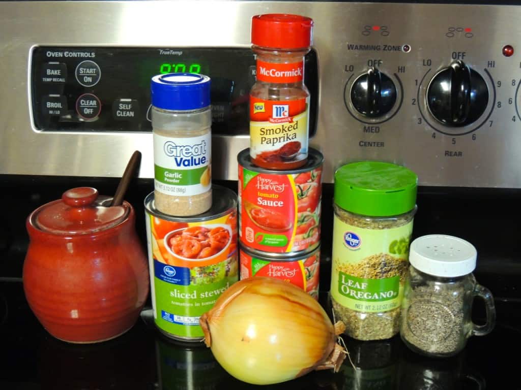 Ingredients for Crockpot Swiss Steak.