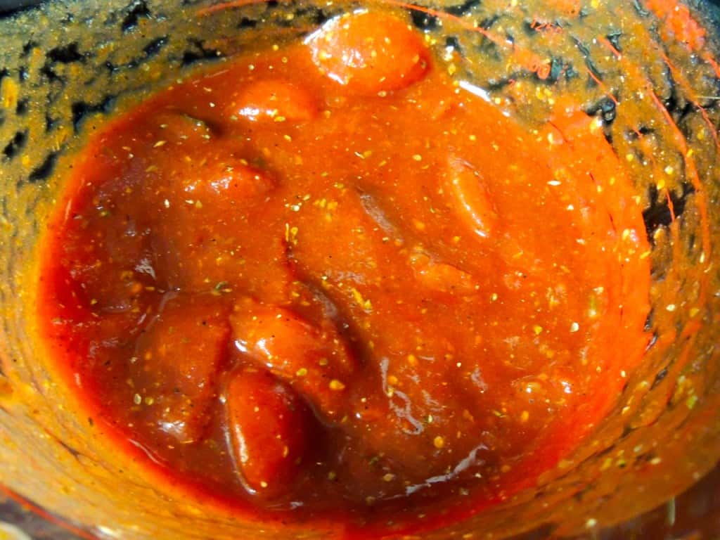 Give the sauce a good stir.
