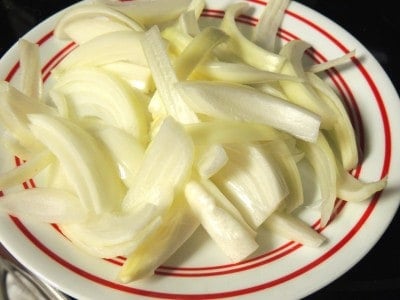 Slice up your onions.