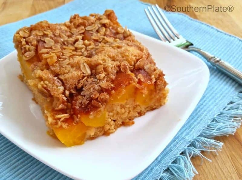 Peach Kuchen With Crumb Topping Southern Plate