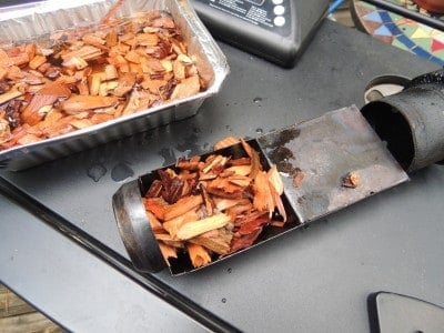 soaked hickory chips