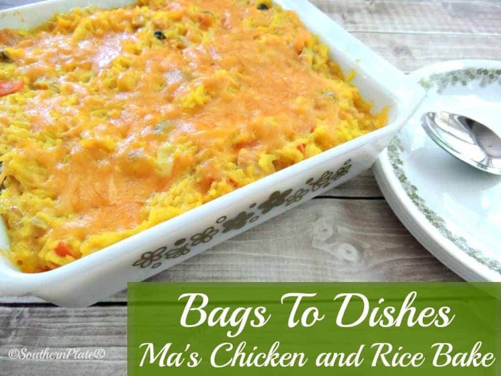 Ma's Chicken and Rice Bake ~Bags To Dishes Meal~ Never have to worry about what is for supper again when you keep these Bags to Dishes meals handy!