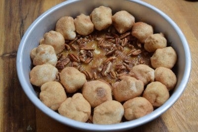 Arrange on top of pecans.