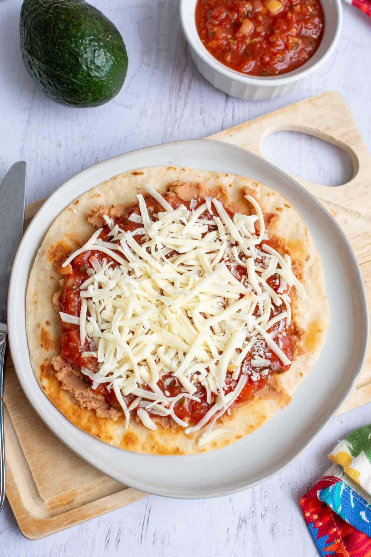top with cheese